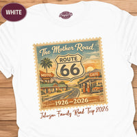 Custom Route 66 Family Road Trip Tee, Vacation Souvenir Gift, Vintage Matching Group Shirt