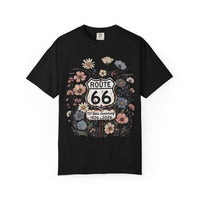 Route 66 100 Years Shirt Centennial Anniversary Tee Floral Route 66 Shirt Vintage Highway 66 Graphic Tee Road Trip Gift