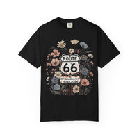 Route 66 100 Years Shirt Centennial Anniversary Tee Floral Route 66 Shirt Vintage Highway 66 Graphic Tee Road Trip Gift