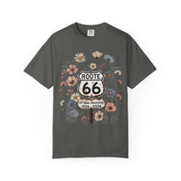 Route 66 100 Years Shirt Centennial Anniversary Tee Floral Route 66 Shirt Vintage Highway 66 Graphic Tee Road Trip Gift