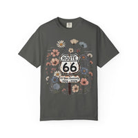 Route 66 100 Years Shirt Centennial Anniversary Tee Floral Route 66 Shirt Vintage Highway 66 Graphic Tee Road Trip Gift