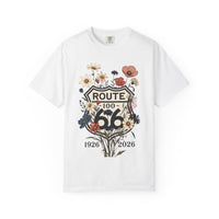 Route 66 100 Years Shirt Floral Route 66 Tee Vintage Highway 66 Shirt Centennial Road Trip Gift Wildflower Graphic Tee Dark Aesthetic