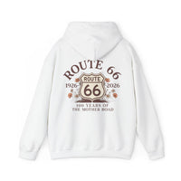 Route 66 100 Years Hoodie Mother Road Sweatshirt Vintage Americana Road Trip Pullover Retro Route 66 Centennial Gift