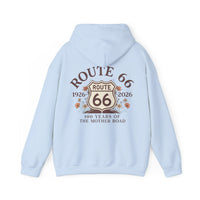 Route 66 100 Years Hoodie Mother Road Sweatshirt Vintage Americana Road Trip Pullover Retro Route 66 Centennial Gift