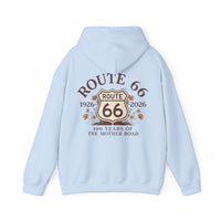 Route 66 100 Years Hoodie Mother Road Sweatshirt Vintage Americana Road Trip Pullover Retro Route 66 Centennial Gift