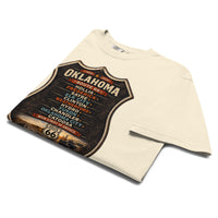 Route 66 Oklahoma Towns Shirt | 100 Year Anniversary Comfort Colors Tee | Vintage Mother Road Graphic T-Shirt | Retro Americana Travel Shirt