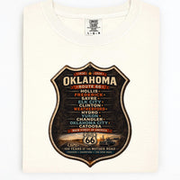 Route 66 Oklahoma Towns Shirt | 100 Year Anniversary Comfort Colors Tee | Vintage Mother Road Graphic T-Shirt | Retro Americana Travel Shirt