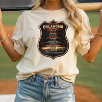 Route 66 Oklahoma Towns Shirt | 100 Year Anniversary Comfort Colors Tee | Vintage Mother Road Graphic T-Shirt | Retro Americana Travel Shirt
