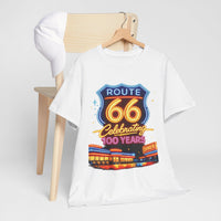 Route 66 Celebration Tee | 100 Years vintage highway sign, diner scene