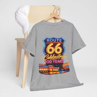 Route 66 Celebration Tee | 100 Years vintage highway sign, diner scene