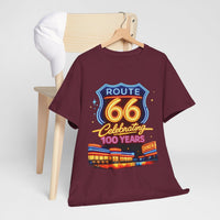Route 66 Celebration Tee | 100 Years vintage highway sign, diner scene