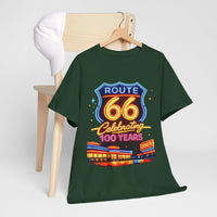 Route 66 Celebration Tee | 100 Years vintage highway sign, diner scene