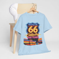 Route 66 Celebration Tee | 100 Years vintage highway sign, diner scene
