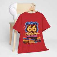 Route 66 Celebration Tee | 100 Years vintage highway sign, diner scene