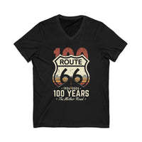Route 66 Centennial Shirt 100 Years Mother Road V Neck Tee Retro Route 66 Shirt 1926 2026 Road Trip Gift Americana Tee