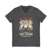 Route 66 Centennial Shirt 100 Years Mother Road V Neck Tee Retro Route 66 Shirt 1926 2026 Road Trip Gift Americana Tee