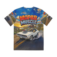 1969 Charger Mopar Muscle Car Shirt Route 66 Wearable Art Tee Classic American Muscle Car Gift for Mopar Fans