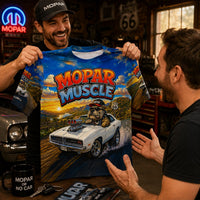 1969 Charger Mopar Muscle Car Shirt Route 66 Wearable Art Tee Classic American Muscle Car Gift for Mopar Fans