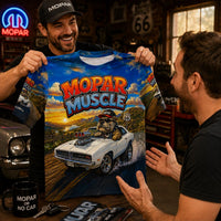 1969 Charger Mopar Muscle Car Shirt Route 66 Wearable Art Tee Classic American Muscle Car Gift for Mopar Fans