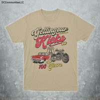 Vintage Route 66 Graphic Tee, Retro Motorcycle Road Trip Shirt, Americana Classic Car Apparel