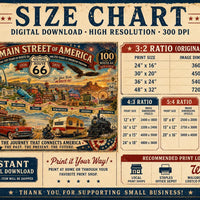 Route 66 Centennial Poster, Vintage Americana Travel Map, Historic Road Trip Art (Digital Download)