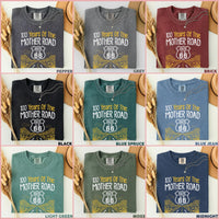 Route 66 100th Anniversary Shirt, Mother Road Vintage Tee, Comfort Colors 1717 Retro Travel T-Shirt, 100 Years US Highway Graphic Apparel