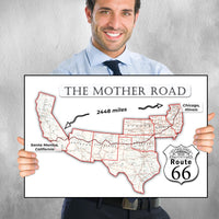 The Mother Road Route 66 map (instant download)