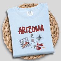 Arizona Road Trip TShirt, Casual Graphic Tee, Travel Shirt, Summer Route 66 Wear, Vacation Gift for Adventure Lovers, Southwest Souvenir Top