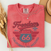 Vintage Route 66 T-Shirt | Freedom Since 1926 California to Arizona | Retro Americana Road Trip Tee | Comfort Colors 1717