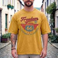 Vintage Route 66 T-Shirt | Freedom Since 1926 California to Arizona | Retro Americana Road Trip Tee | Comfort Colors 1717