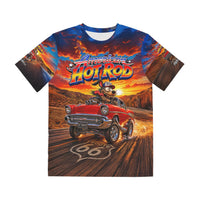 1957 Chevy Hot Rod Shirt, Route 66 Cartoon Car Art Tee, American Hot Rod Wearable Art, 57 Chevy Muscle Car Gift Shirt
