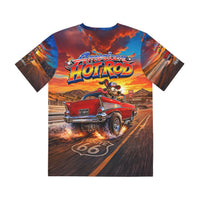 1957 Chevy Hot Rod Shirt, Route 66 Cartoon Car Art Tee, American Hot Rod Wearable Art, 57 Chevy Muscle Car Gift Shirt