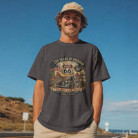 Route 66 Centennial Shirt, Highway 66 100 Year Tee, 250 Years Of Freedom Shirt, Vintage Route 66 Shirt, Americana Road Trip Unisex T-shirt