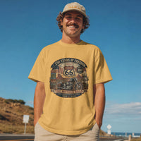 Route 66 Centennial Shirt, Highway 66 100 Year Tee, 250 Years Of Freedom Shirt, Vintage Route 66 Shirt, Americana Road Trip Unisex T-shirt