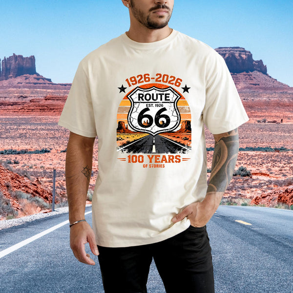 Route 66 Centennial Shirt | Vintage Americana Road Trip Graphic Tee