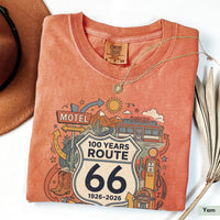 Comfort Colors® Retro Route 66 Shirt 100th Anniversary Road Trip TShirt Vintage Americana
