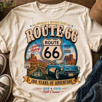 Vintage Route 66 Centennial Unisex Softstyle T-Shirt
