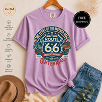 Route 66 Centennial T-Shirt, 100 Years Mother Road Vintage Americana Classic Car Motorcycle Road Trip Tee, Get Your Kicks