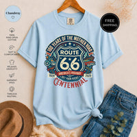 Route 66 Centennial T-Shirt, 100 Years Mother Road Vintage Americana Classic Car Motorcycle Road Trip Tee, Get Your Kicks
