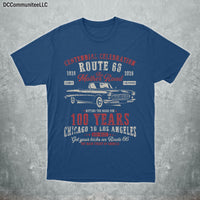 Summer Trips Route 66 Couple Celebration T-Shirt, Vintage Classic Car Road Trip Apparel