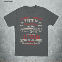 Summer Trips Route 66 Couple Celebration T-Shirt, Vintage Classic Car Road Trip Apparel