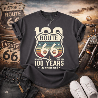 Route 66 100 Years Vintage Highway Sign T-shirt