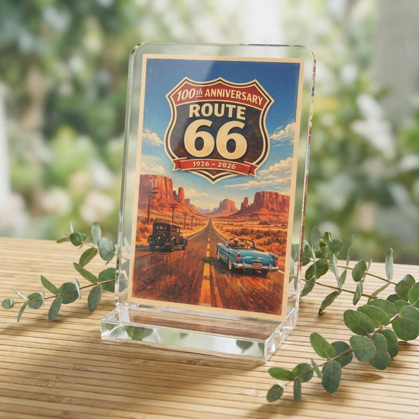 Route 66 100th Anniversary Vintage Road Poster Cut Standee | Retro Scenic Highway