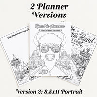 2026-27 Academic Planner | Route 66 Theme, Printable Calendar | Printable Coloring Sheets (Digital Download)