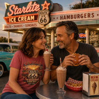 Route 66 One Hundred Years design T-Shirt | Cotton celebration Tee for The Mother Road 1926-2026