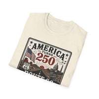America Turns 250 Shirt - Route 66 Turns 100 Tee - Patriotic Vintage USA Shirt 1776-2026 - Retro Road Trip Americana Graphic Tee