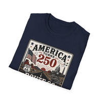 America Turns 250 Shirt - Route 66 Turns 100 Tee - Patriotic Vintage USA Shirt 1776-2026 - Retro Road Trip Americana Graphic Tee