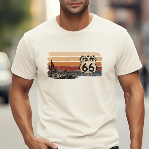 Route 66 Retro Sunset Shirt Route 66 Centennial Tee Vintage Americana Shirt Road Trip Gift Route 66 1926 2026 Mens Tee
