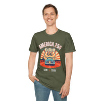 America 250 Route 66 Vintage Shield T-Shirt | 1776-2026 Roadtrip Tee