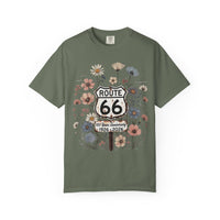 Route 66 100 Years Shirt Centennial Anniversary Tee Floral Route 66 Shirt Vintage Highway 66 Graphic Tee Road Trip Gift